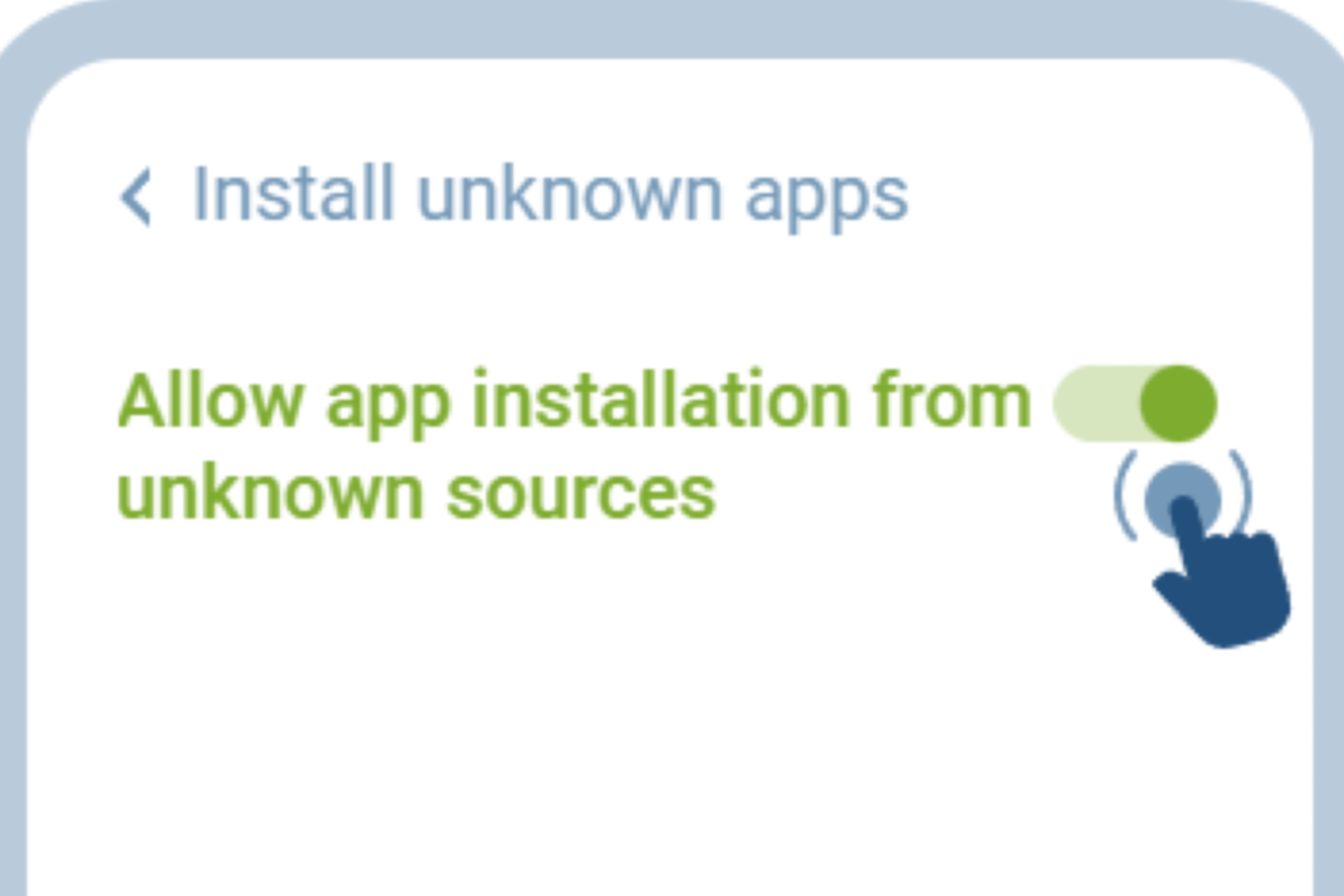 Smartphone security settings showing option to allow installations from unknown sources before installing 1xBet app