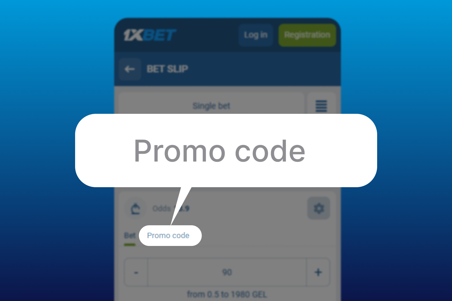 Screenshot of 1xBet sports betting page showing user placing bets to earn promo points