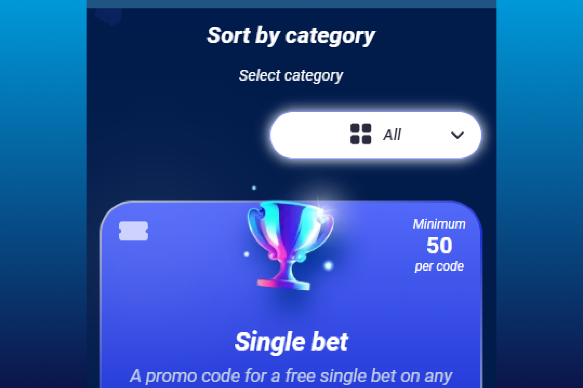 Screenshot of 1xBet website showing 'Promo Code Store