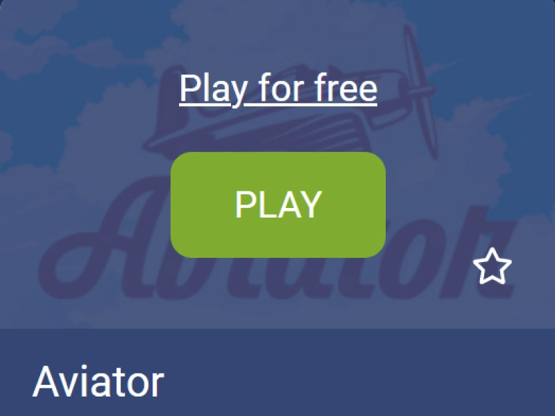 Aviator game icon hovered with visible demo and play options on 1xBet Nigeria